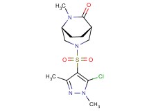 (1S*,5R*)-3-[(5-chloro-1,3-dimethyl-1H-pyrazol-4-yl)sulfonyl]-6-methyl-3,6-diazabicyclo[3.2.2]nonan-7-one