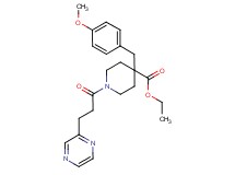 ethyl 4-(4-methoxybenzyl)-1-[3-(2-pyrazinyl)propanoyl]-4-piperidinecarboxylate