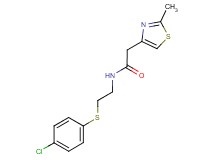N-{2-[(4-chlorophenyl)thio]ethyl}-2-(2-methyl-1,3-thiazol-4-yl)acetamide