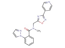 N-methyl-2-(1H-pyrazol-1-yl)-N-{[3-(4-pyridinyl)-1,2,4-oxadiazol-5-yl]methyl}benzamide