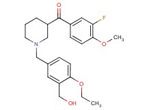 {1-[4-ethoxy-3-(hydroxymethyl)benzyl]-3-piperidinyl}(3-fluoro-4-methoxyphenyl)methanone