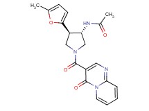 N-{(3S*,4R*)-4-(5-methyl-2-furyl)-1-[(4-oxo-4H-pyrido[1,2-a]pyrimidin-3-yl)carbonyl]-3-pyrrolidinyl}acetamide