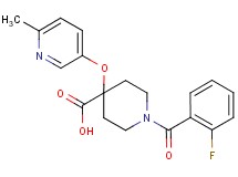 1-(2-fluorobenzoyl)-4-[(6-methylpyridin-3-yl)oxy]piperidine-4-carboxylic acid