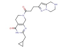 2-(cyclopropylmethyl)-7-[3-(4,5,6,7-tetrahydropyrazolo[1,5-a]pyrazin-2-yl)propanoyl]-5,6,7,8-tetrahydropyrido[3,4-d]pyrimidin-4(3H)-one hydrochloride