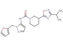 N-[1-(2-furylmethyl)-1H-pyrazol-5-yl]-3-(3-isopropyl-1,2,4-oxadiazol-5-yl)piperidine-1-carboxamide