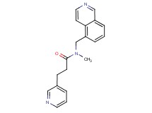 N-(5-isoquinolinylmethyl)-N-methyl-3-(3-pyridinyl)propanamide