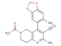 6-acetyl-2-amino-4-(6-methyl-1,3-benzodioxol-5-yl)-5,6,7,8-tetrahydro-1,6-naphthyridine-3-carbonitrile