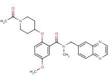 2-[(1-acetyl-4-piperidinyl)oxy]-5-methoxy-N-methyl-N-(6-quinoxalinylmethyl)benzamide