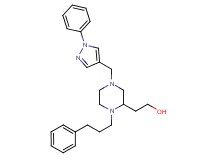 2-{1-(3-phenylpropyl)-4-[(1-phenyl-1H-pyrazol-4-yl)methyl]-2-piperazinyl}ethanol