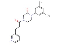 1-(3,5-dimethylphenyl)-4-[3-(3-pyridinyl)propanoyl]-2-piperazinone