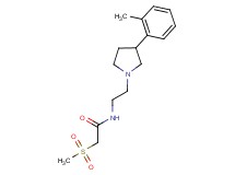 N-{2-[3-(2-methylphenyl)pyrrolidin-1-yl]ethyl}-2-(methylsulfonyl)acetamide