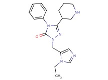 2-[(1-ethyl-1H-imidazol-5-yl)methyl]-4-phenyl-5-(3-piperidinyl)-2,4-dihydro-3H-1,2,4-triazol-3-one dihydrochloride