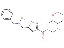 5-{[benzyl(methyl)amino]methyl}-N-ethyl-N-(tetrahydro-2H-pyran-2-ylmethyl)isoxazole-3-carboxamide