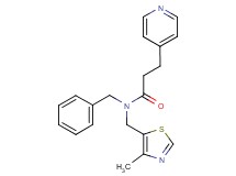 N-benzyl-N-[(4-methyl-1,3-thiazol-5-yl)methyl]-3-pyridin-4-ylpropanamide