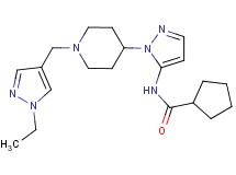 N-(1-{1-[(1-ethyl-1H-pyrazol-4-yl)methyl]-4-piperidinyl}-1H-pyrazol-5-yl)cyclopentanecarboxamide
