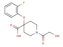 4-(2-fluorophenoxy)-1-glycoloylpiperidine-4-carboxylic acid