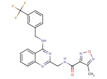 4-methyl-N-[(4-{[3-(trifluoromethyl)benzyl]amino}-2-quinazolinyl)methyl]-1,2,5-oxadiazole-3-carboxamide