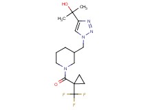 2-{1-[(1-{[1-(trifluoromethyl)cyclopropyl]carbonyl}piperidin-3-yl)methyl]-1H-1,2,3-triazol-4-yl}propan-2-ol