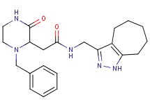 2-(1-benzyl-3-oxo-2-piperazinyl)-N-(1,4,5,6,7,8-hexahydrocyclohepta[c]pyrazol-3-ylmethyl)acetamide