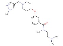 N-[2-(dimethylamino)ethyl]-N-methyl-3-({1-[(1-methyl-1H-pyrazol-4-yl)methyl]-4-piperidinyl}oxy)benzamide