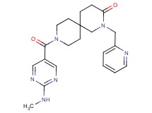 9-{[2-(methylamino)pyrimidin-5-yl]carbonyl}-2-(pyridin-2-ylmethyl)-2,9-diazaspiro[5.5]undecan-3-one