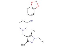 N-1,3-benzodioxol-5-yl-1-[(1-ethyl-3,5-dimethyl-1H-pyrazol-4-yl)methyl]-3-piperidinamine
