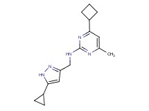 4-cyclobutyl-N-[(5-cyclopropyl-1H-pyrazol-3-yl)methyl]-6-methylpyrimidin-2-amine