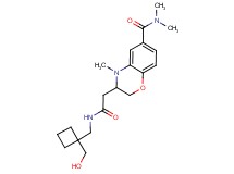 3-[2-({[1-(hydroxymethyl)cyclobutyl]methyl}amino)-2-oxoethyl]-N,N,4-trimethyl-3,4-dihydro-2H-1,4-benzoxazine-6-carboxamide
