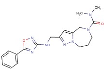 N,N-dimethyl-2-{[(5-phenyl-1,2,4-oxadiazol-3-yl)amino]methyl}-7,8-dihydro-4H-pyrazolo[1,5-a][1,4]diazepine-5(6H)-carboxamide