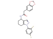2-(1,3-benzodioxol-5-yl)-N-[1-(2,4-difluorophenyl)-4,5,6,7-tetrahydro-1H-indazol-4-yl]acetamide