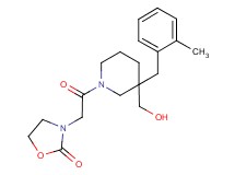 3-{2-[3-(hydroxymethyl)-3-(2-methylbenzyl)-1-piperidinyl]-2-oxoethyl}-1,3-oxazolidin-2-one