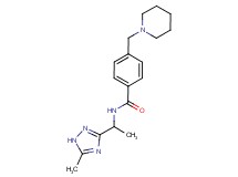 N-[1-(5-methyl-1H-1,2,4-triazol-3-yl)ethyl]-4-(1-piperidinylmethyl)benzamide