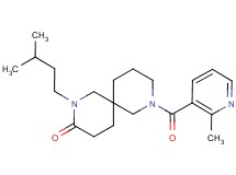 2-(3-methylbutyl)-8-[(2-methyl-3-pyridinyl)carbonyl]-2,8-diazaspiro[5.5]undecan-3-one