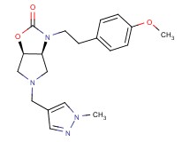 (3aS*,6aR*)-3-[2-(4-methoxyphenyl)ethyl]-5-[(1-methyl-1H-pyrazol-4-yl)methyl]hexahydro-2H-pyrrolo[3,4-d][1,3]oxazol-2-one