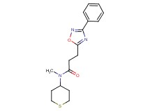 N-methyl-3-(3-phenyl-1,2,4-oxadiazol-5-yl)-N-(tetrahydro-2H-thiopyran-4-yl)propanamide