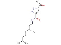 3-acetyl-N-[(2E)-3,7-dimethylocta-2,6-dien-1-yl]-1H-pyrazole-5-carboxamide