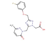 {3-[(3-fluorophenoxy)methyl]-5-[(3-methyl-6-oxopyridazin-1(6H)-yl)methyl]-1H-1,2,4-triazol-1-yl}acetic acid