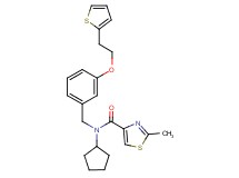 N-cyclopentyl-2-methyl-N-{3-[2-(2-thienyl)ethoxy]benzyl}-1,3-thiazole-4-carboxamide