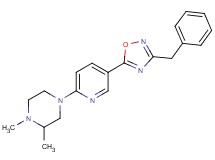 4-[5-(3-benzyl-1,2,4-oxadiazol-5-yl)-2-pyridinyl]-1,2-dimethylpiperazine