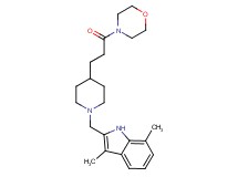 3,7-dimethyl-2-({4-[3-(4-morpholinyl)-3-oxopropyl]-1-piperidinyl}methyl)-1H-indole