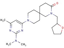 9-[2-(dimethylamino)-6-methylpyrimidin-4-yl]-2-(tetrahydrofuran-2-ylmethyl)-2,9-diazaspiro[5.5]undecan-3-one
