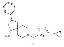 8-[(3-cyclopropyl-1H-pyrazol-5-yl)carbonyl]-1-methyl-3-phenyl-1,8-diazaspiro[4.5]decane