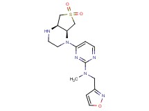 4-[(4aR*,7aS*)-6,6-dioxidohexahydrothieno[3,4-b]pyrazin-1(2H)-yl]-N-(isoxazol-3-ylmethyl)-N-methylpyrimidin-2-amine