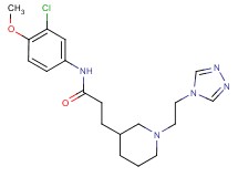 N-(3-chloro-4-methoxyphenyl)-3-{1-[2-(4H-1,2,4-triazol-4-yl)ethyl]piperidin-3-yl}propanamide