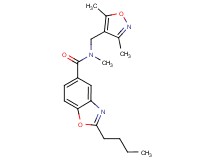 2-butyl-N-[(3,5-dimethylisoxazol-4-yl)methyl]-N-methyl-1,3-benzoxazole-5-carboxamide