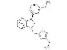 (2R*,3S*,6R*)-5-[(3-ethyl-1,2,4-oxadiazol-5-yl)methyl]-3-(3-methoxyphenyl)-1,5-diazatricyclo[5.2.2.0~2,6~]undecane