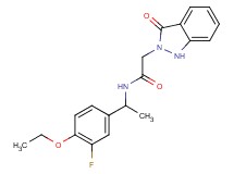 N-[1-(4-ethoxy-3-fluorophenyl)ethyl]-2-(3-oxo-1,3-dihydro-2H-indazol-2-yl)acetamide
