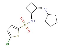 5-chloro-N-[(1S*,2R*)-2-(cyclopentylamino)cyclobutyl]-2-thiophenesulfonamide