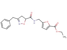 ethyl 5-({[(3-benzyl-4,5-dihydro-5-isoxazolyl)carbonyl]amino}methyl)-2-furoate