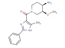 (3S*,4R*)-3-methoxy-1-[(5-methyl-2-phenyl-1H-imidazol-4-yl)carbonyl]piperidin-4-amine